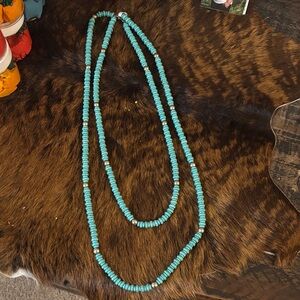 Turquoise Beaded Layered Necklace - Women Jewelry